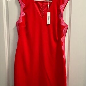 Trina Turk Red and Pink Mini Dress